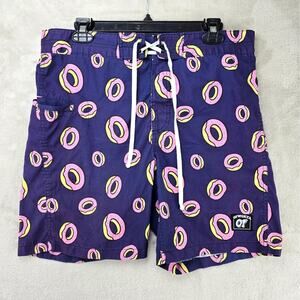 OFWGKTA Odd Future Board Swim Shorts Large Purple AOP Donut Tyler Creator Golf